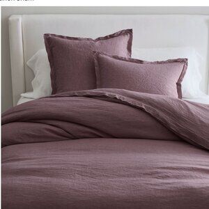 Belgian Flax Linen Euro Pillow Sham, Fig / Only 1 left